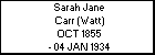 Sarah Jane Carr (Watt)