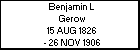 Benjamin L Gerow
