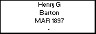 Henry G Barton