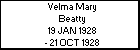 Velma Mary Beatty