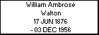 William Ambrose Walton