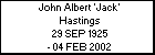 John Albert 'Jack' Hastings