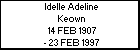 Idelle Adeline Keown