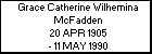 Grace Catherine Wilhemina McFadden