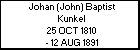 Johan (John) Baptist Kunkel