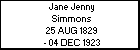 Jane Jenny Simmons