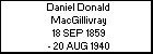 Daniel Donald MacGillivray