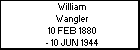 William Wangler