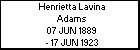 Henrietta Lavina Adams