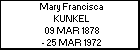 Mary Francisca KUNKEL