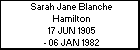 Sarah Jane Blanche Hamilton