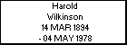 Harold Wilkinson