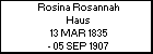 Rosina Rosannah Haus