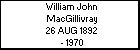 William John MacGillivray