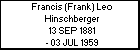 Francis (Frank) Leo Hinschberger