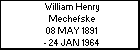 William Henry Mechefske