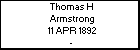 Thomas H Armstrong