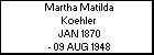 Martha Matilda Koehler