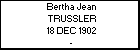 Bertha Jean TRUSSLER