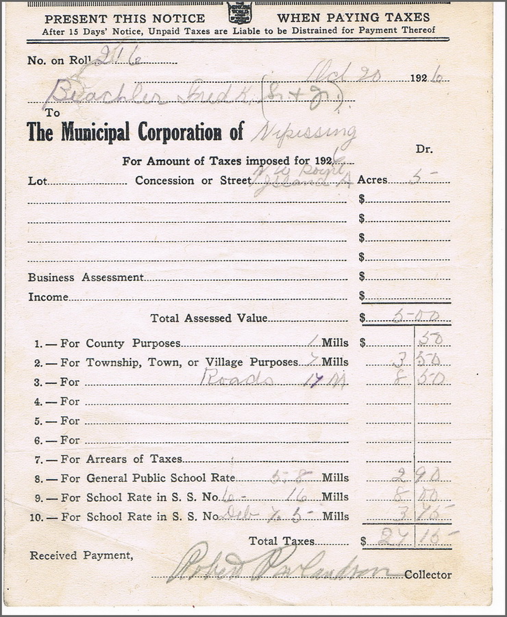 Nipissing Tax Notice 1926.jpg
