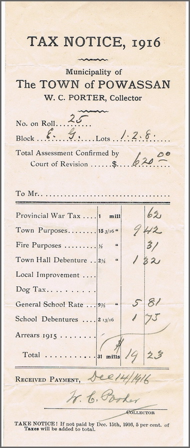 Powassan Tax Notice 1916.jpg
