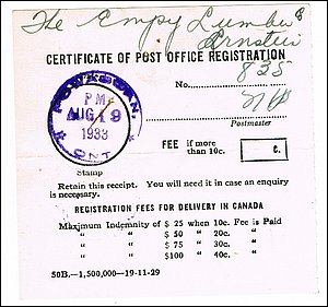 Powassan Post Office Registration.jpg