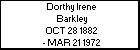 Dorthy Irene Barkley