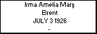 Irma Amelia Mary Brent