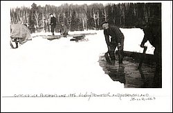 Cutting Ice Peachman's Lake 1946 Vic Kelly Andy Odrowski.jpg